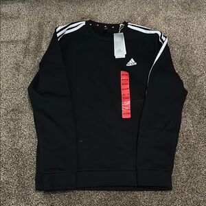 Adidas Black Crewneck with White Accents